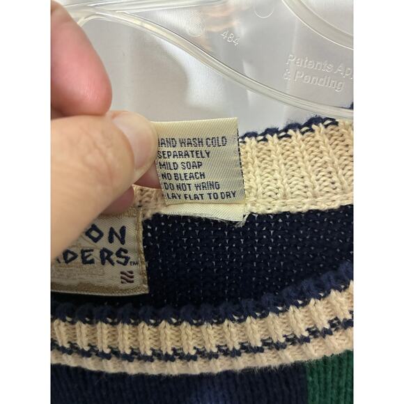 Vintage 90s Cotton Traders Golf Crewneck Sweater Mens Large Multi Argyle - Picture 5 of 6